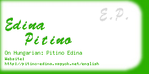 edina pitino business card